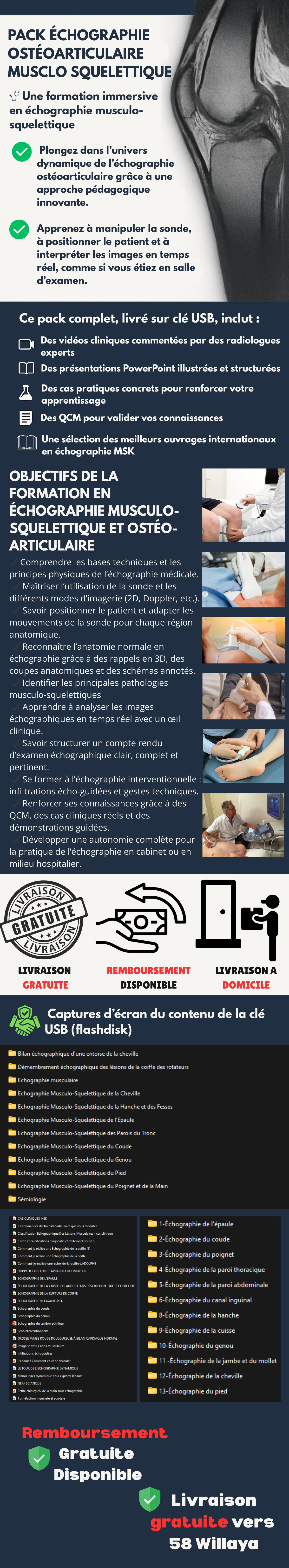 Pack échographie ostéoarticulaire musclo squelettique